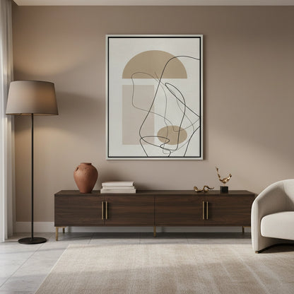 Beige Geometric - Canvas