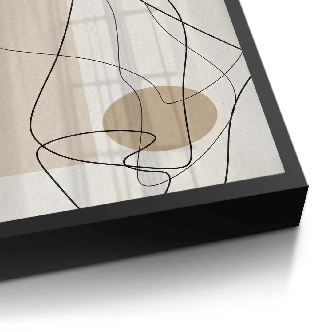 2Beige Geometric - Fine Art