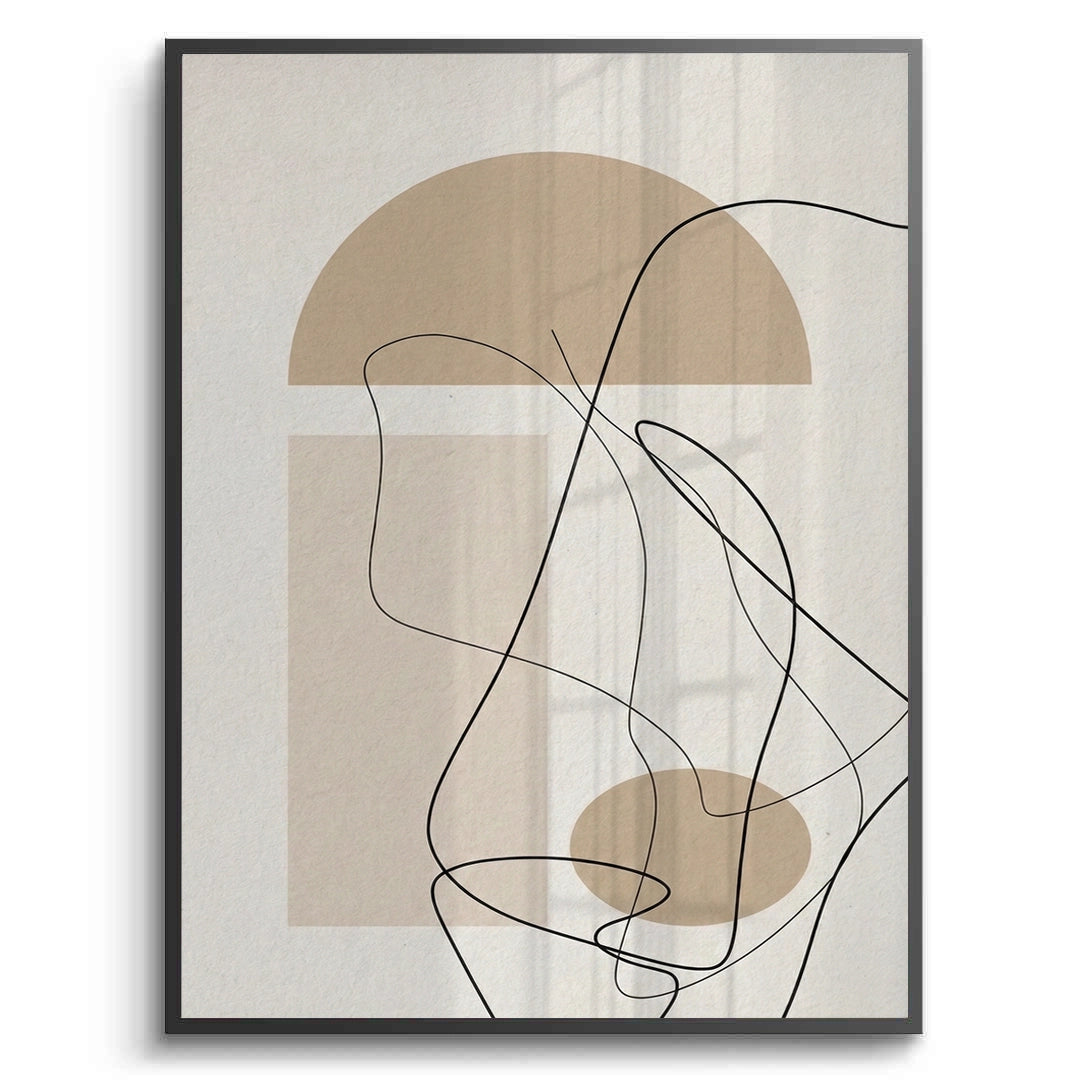 2Beige Geometric - Fine Art