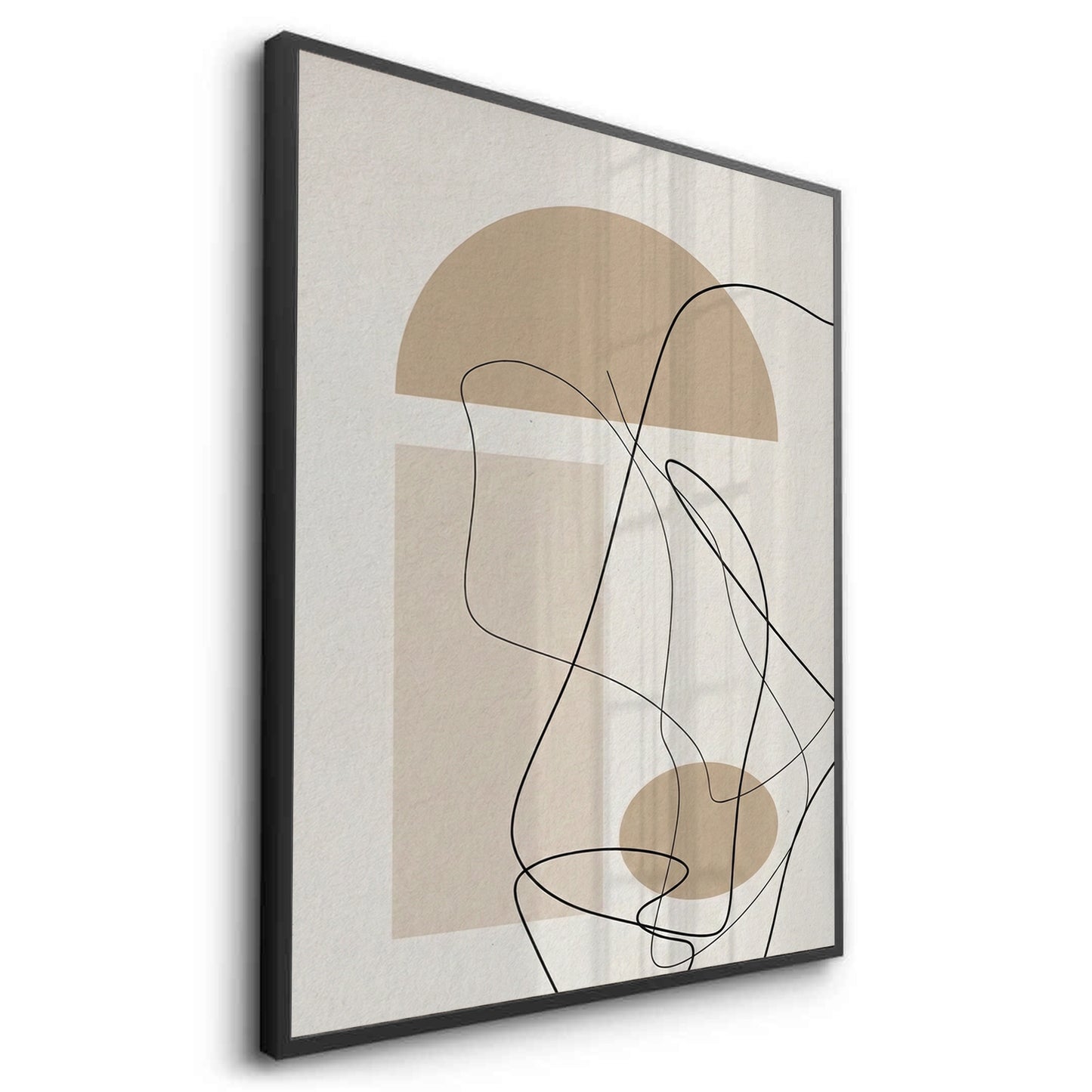 2Beige Geometric - Fine Art