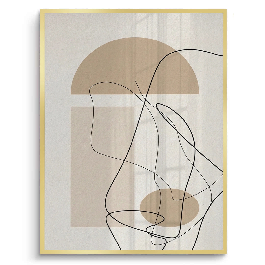 2Beige Geometric - Fine Art