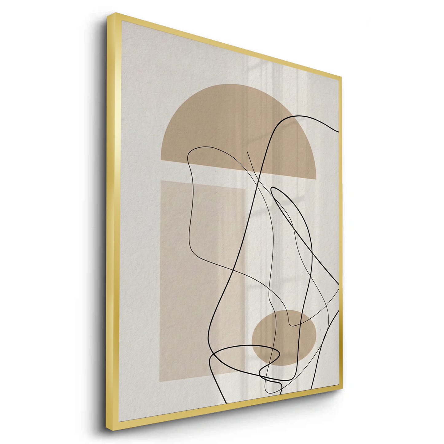 2Beige Geometric - Fine Art