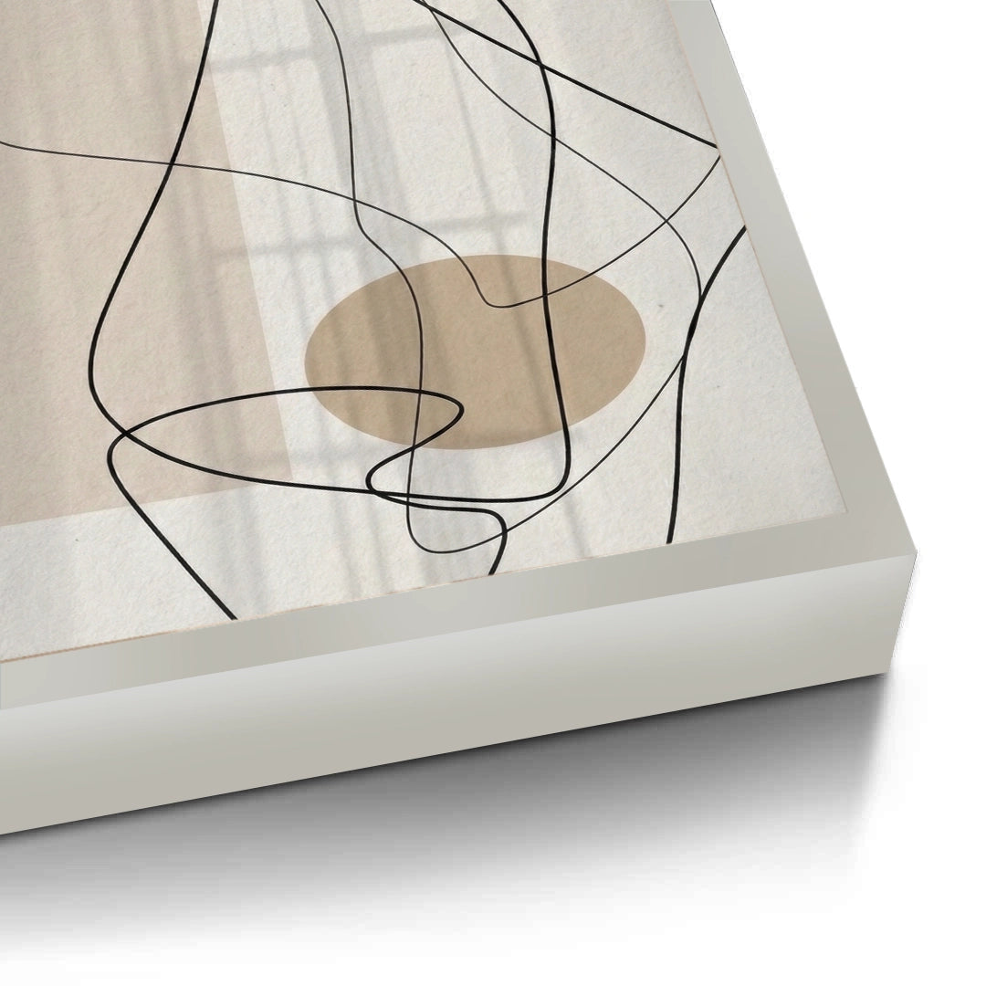 2Beige Geometric - Fine Art