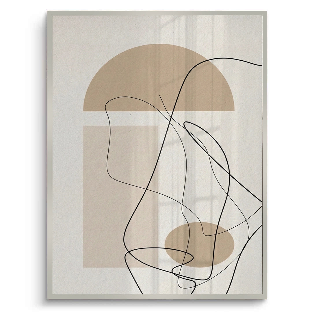 2Beige Geometric - Fine Art