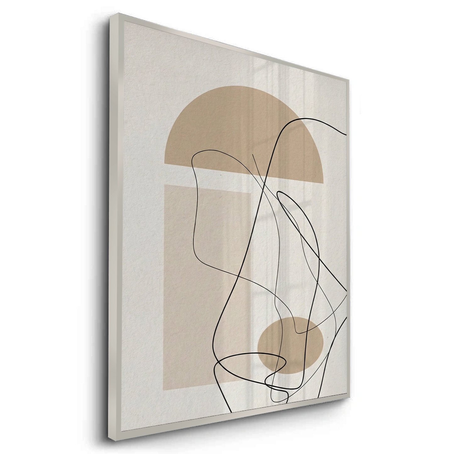 2Beige Geometric - Fine Art