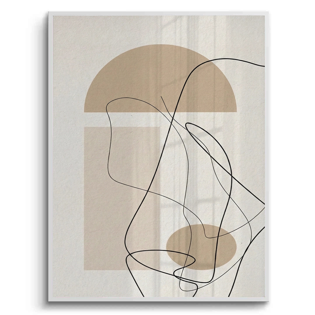 2Beige Geometric - Fine Art