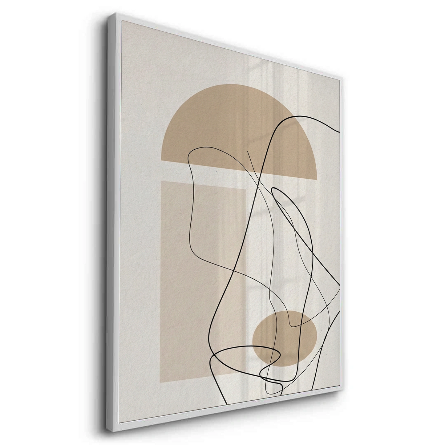 2Beige Geometric - Fine Art