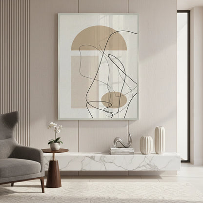 Beige Geometric - Fine Art