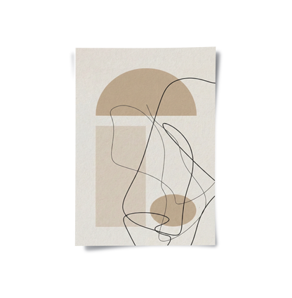 Beige Geometric - Poster