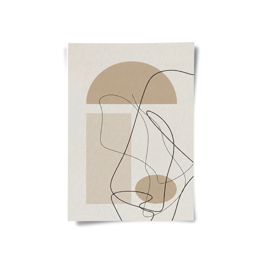 Beige Geometric - Poster