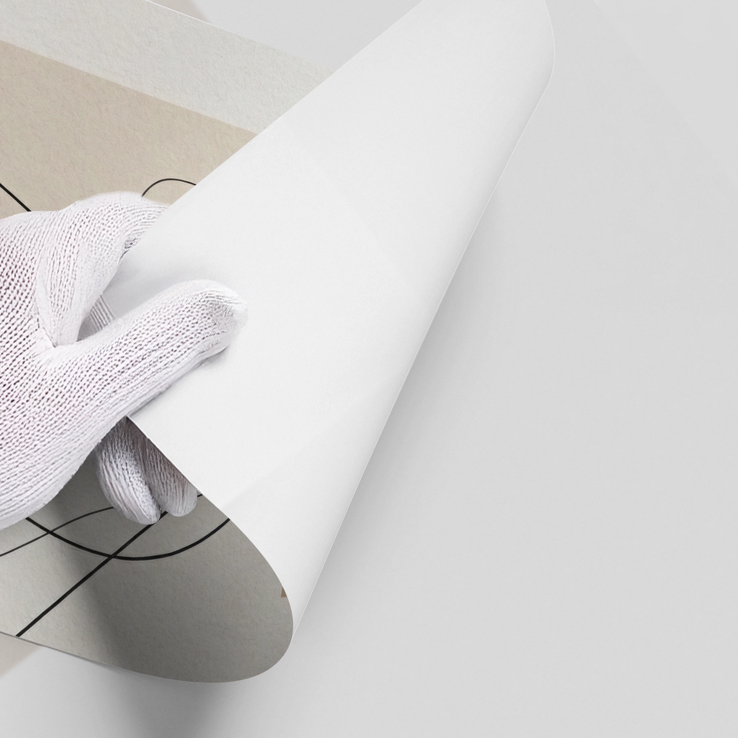 2Beige Geometric - Poster