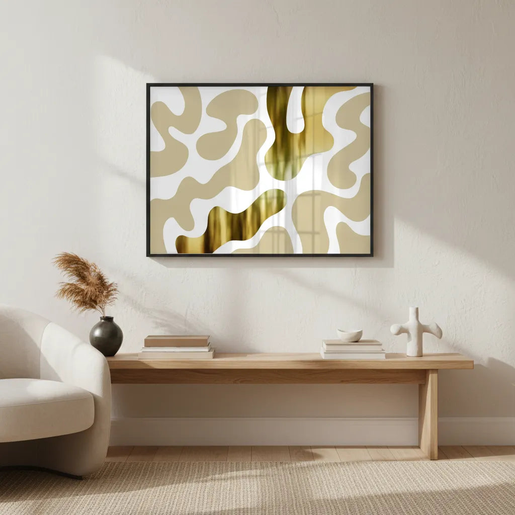Biomorphic Gold - Fine Art - Jasmineart.ae