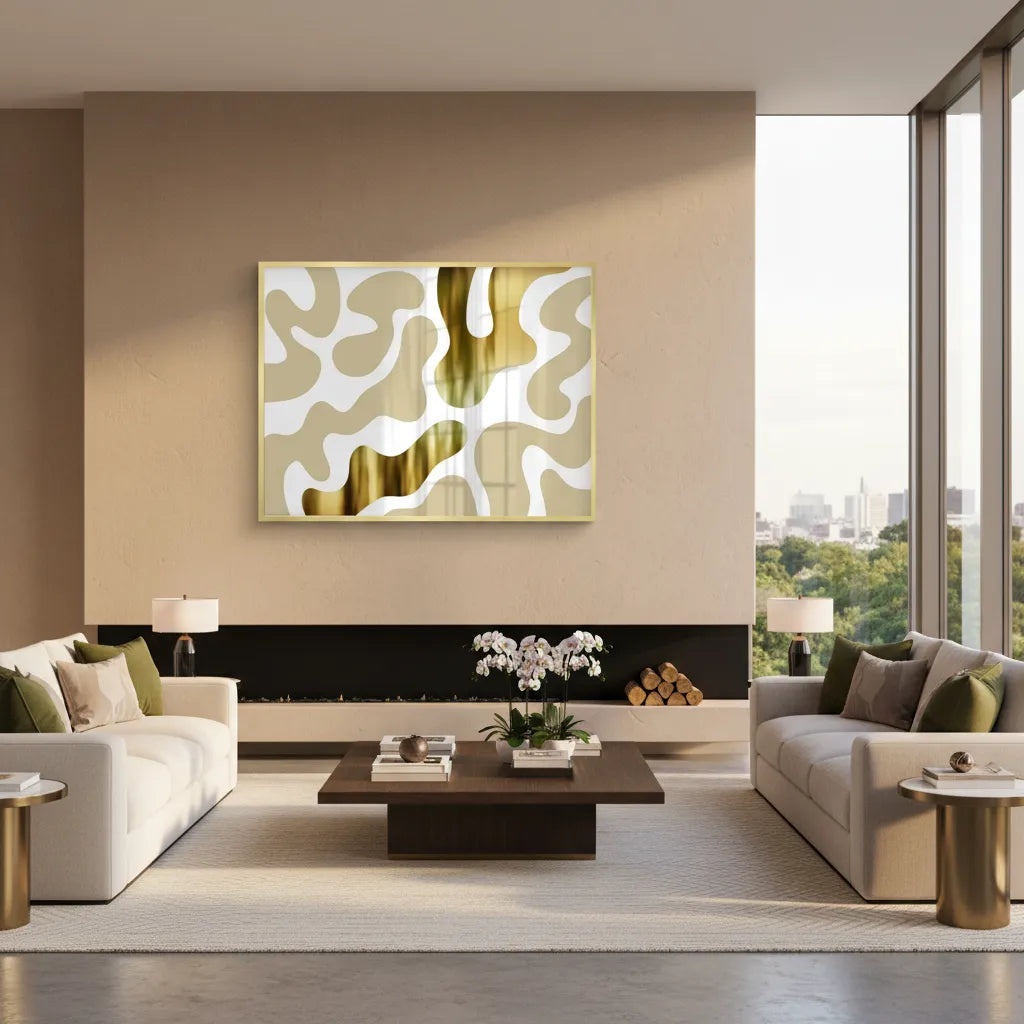 Biomorphic Gold - Fine Art - Jasmineart.ae