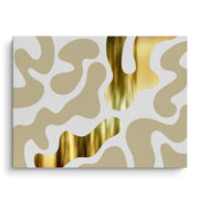 Biomorphic Gold - Canvas - Jasmineart.ae