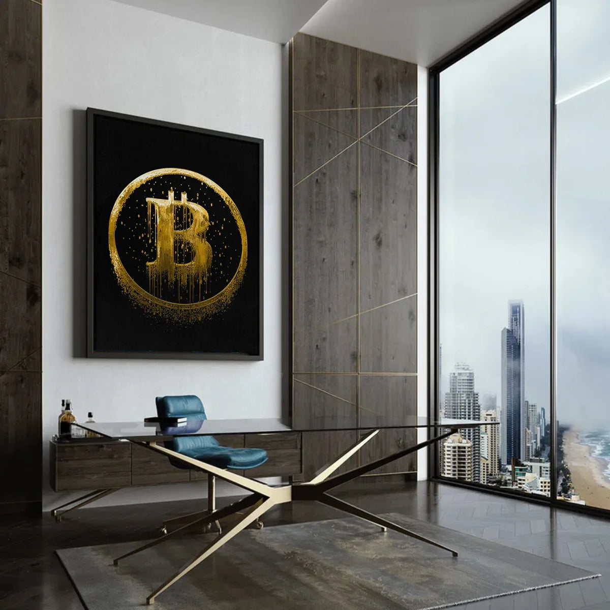 Bitcoin - Canvas - Jasmineart.ae