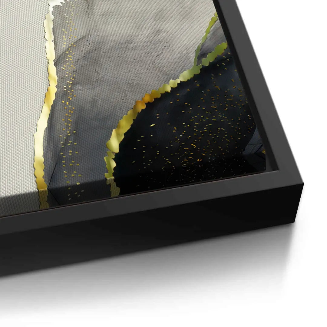 Golden Geode Set of 3 - Canvas - Jasmineart.ae