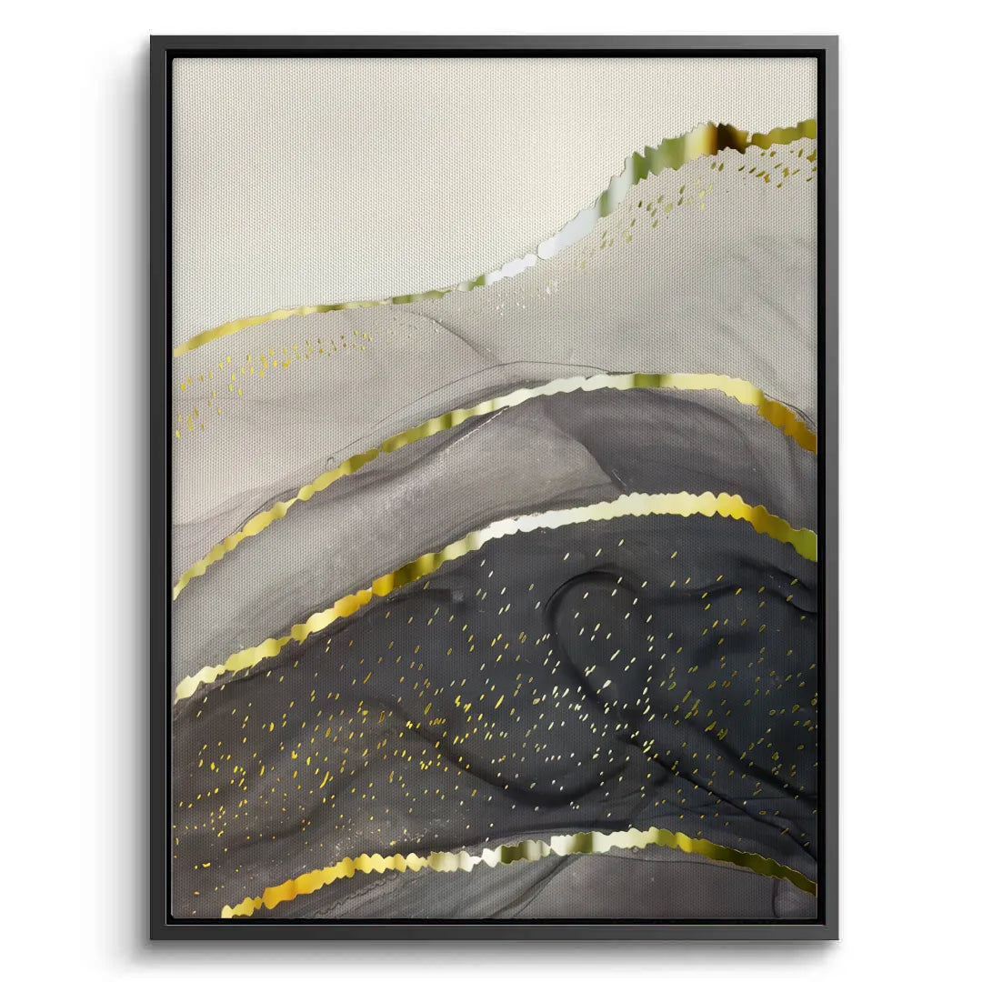 2Golden Geode Set of 3 - Canvas