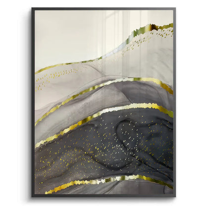 Golden Geode Set of 3 - Fine Art