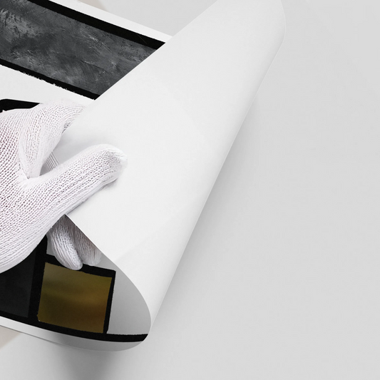 Black Gold Geometric Love - Poster