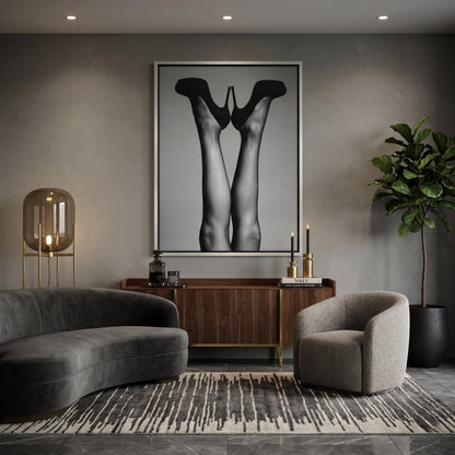 Black High Heels - Canvas