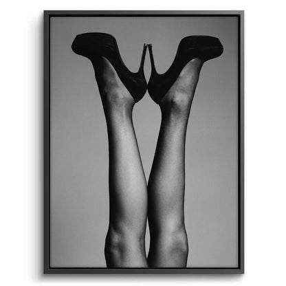 Black High Heels - Canvas