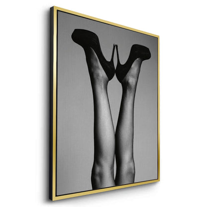 Black High Heels - Canvas