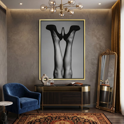 Black High Heels - Canvas