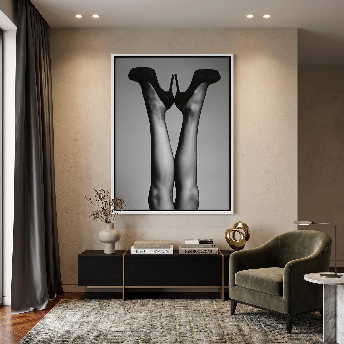 2Black High Heels - Canvas