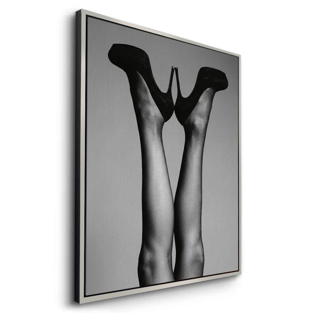 2Black High Heels - Canvas