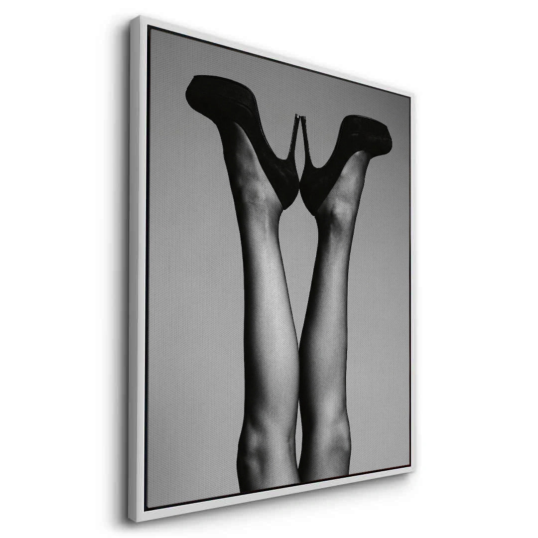 2Black High Heels - Canvas