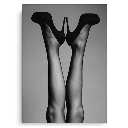 Black High Heels - Canvas