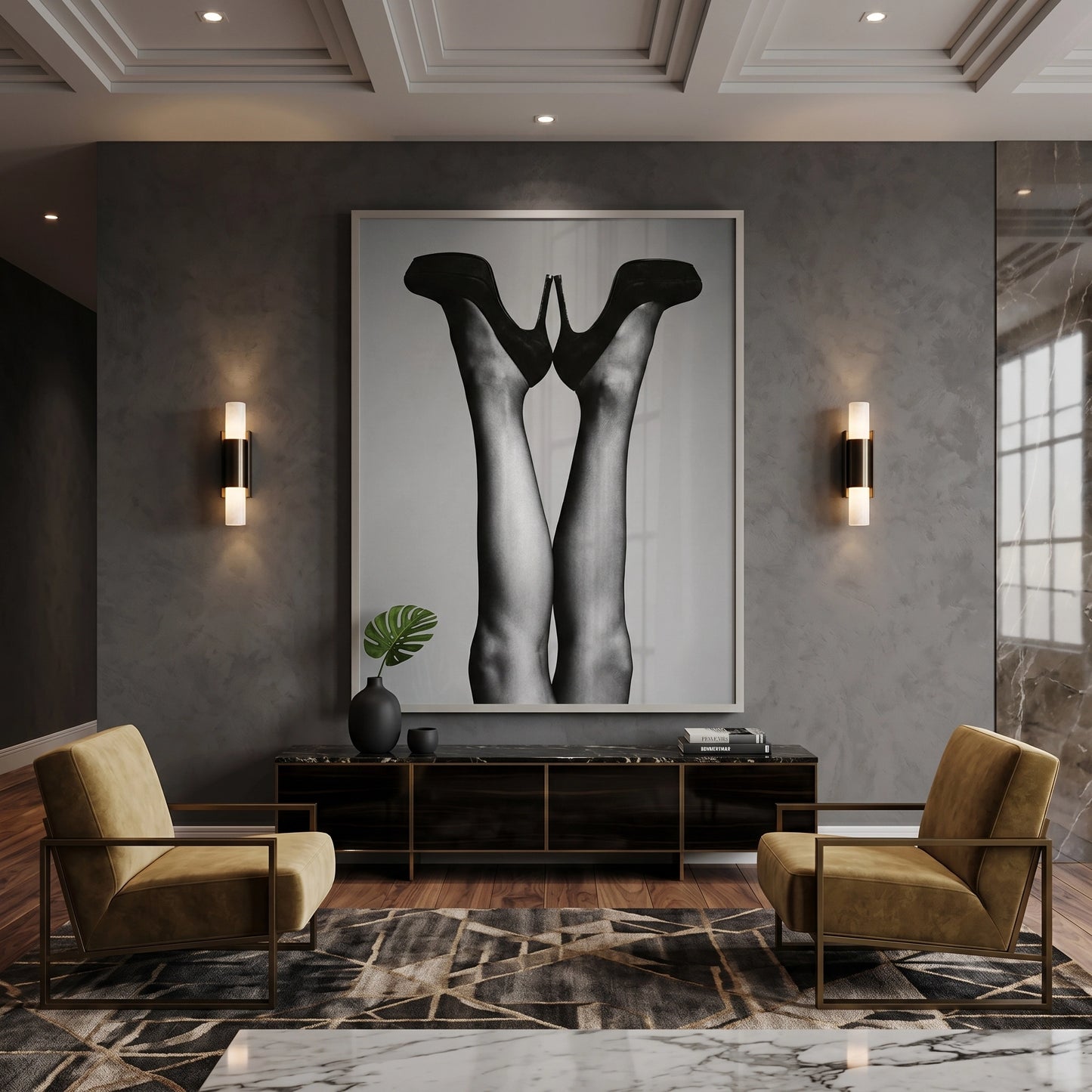 2Black High Heels - Fine Art