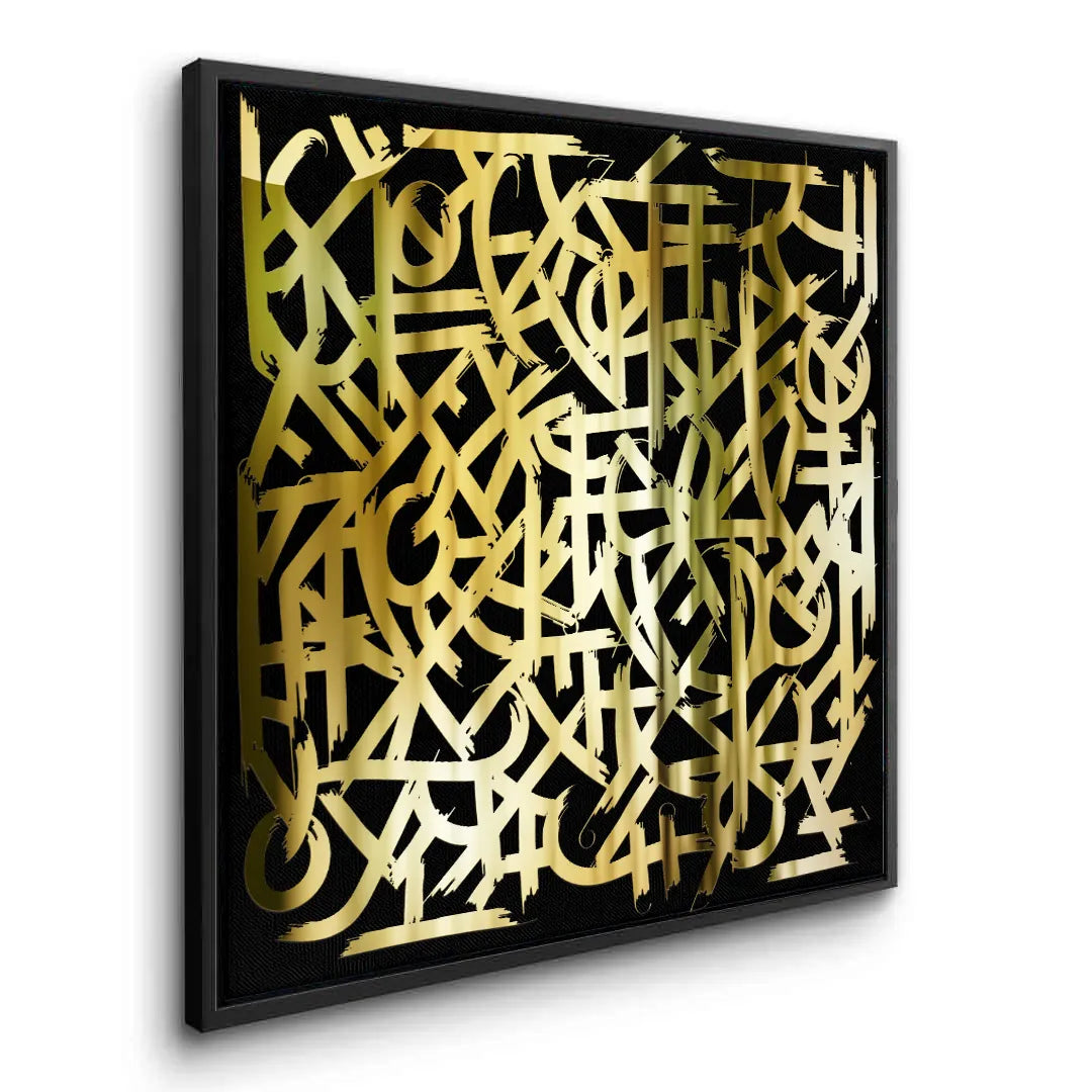 Luxury Gold Abstract - Canvas - Jasmineart.ae