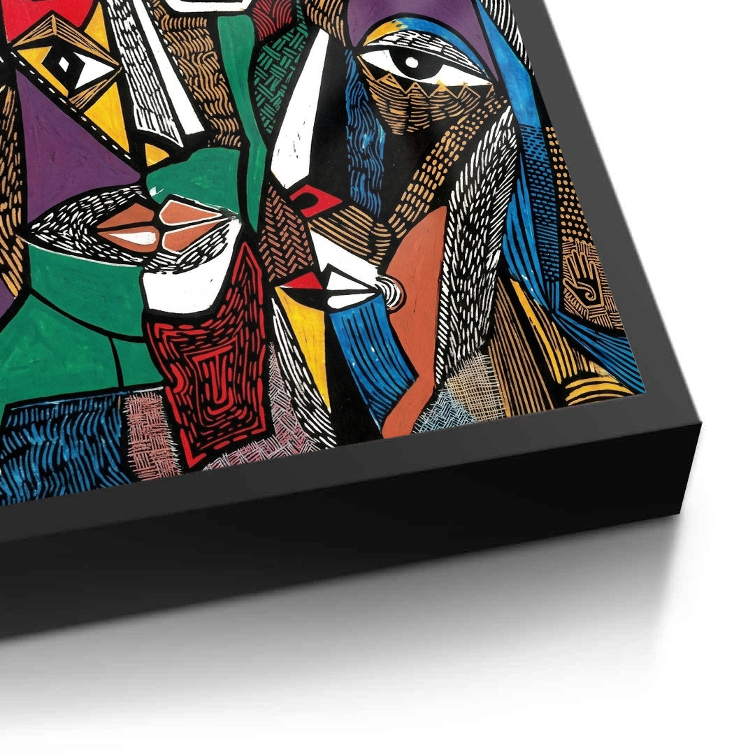 2Cubist Tribal Faces - Fine Art