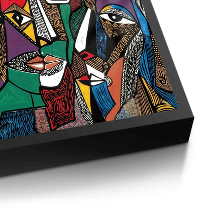 Cubist Tribal Faces - Fine Art