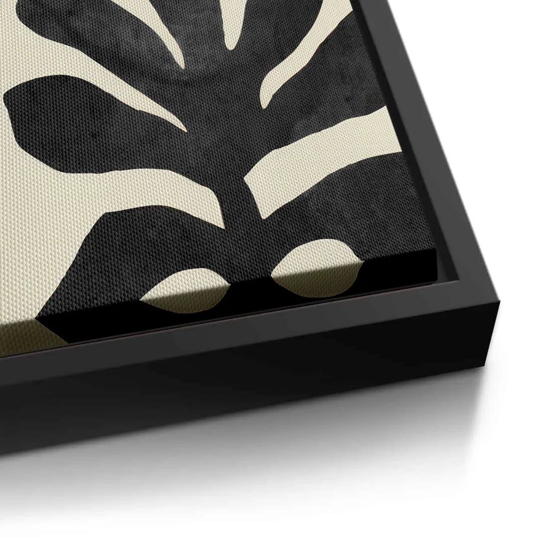 Black and Gold Botanical Set of 2 - Canvas - Jasmineart.ae