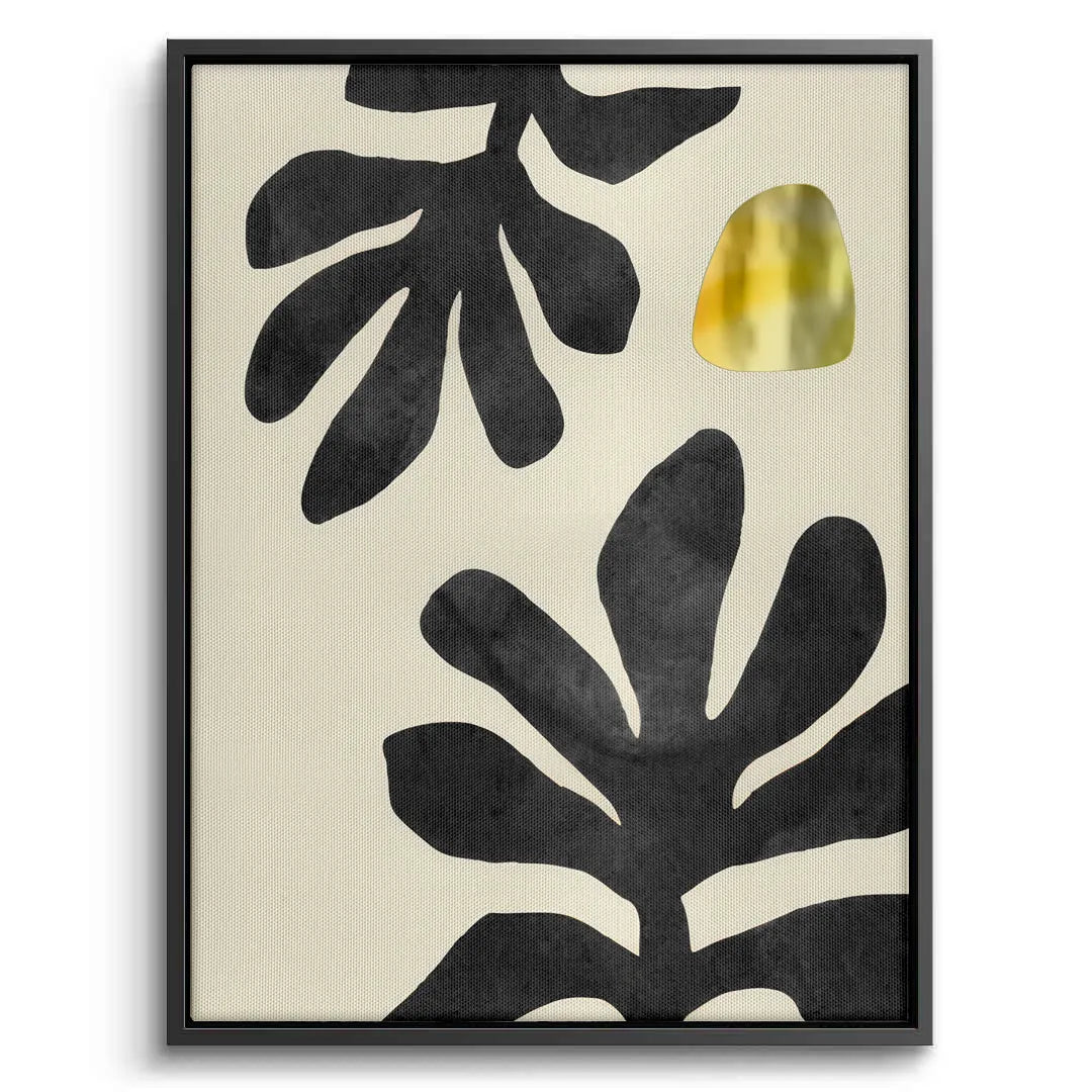 2Black and Gold Botanical Set of 2 - Canvas