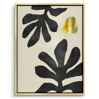 Black and Gold Botanical Set of 2 - Canvas