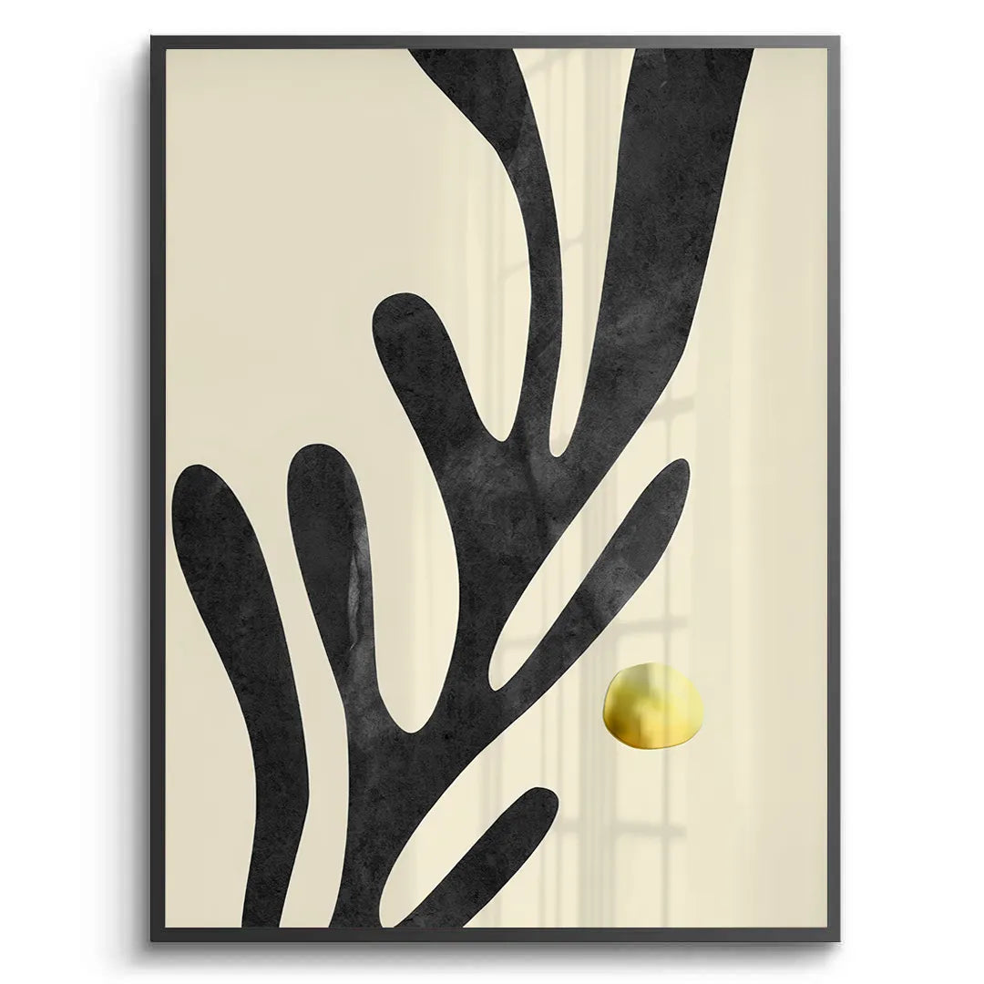 2Black and Gold Botanical Set of 2 - Fine Art