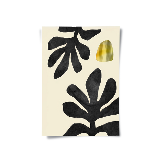 Black and Gold Botanical Set of 2 - Poster