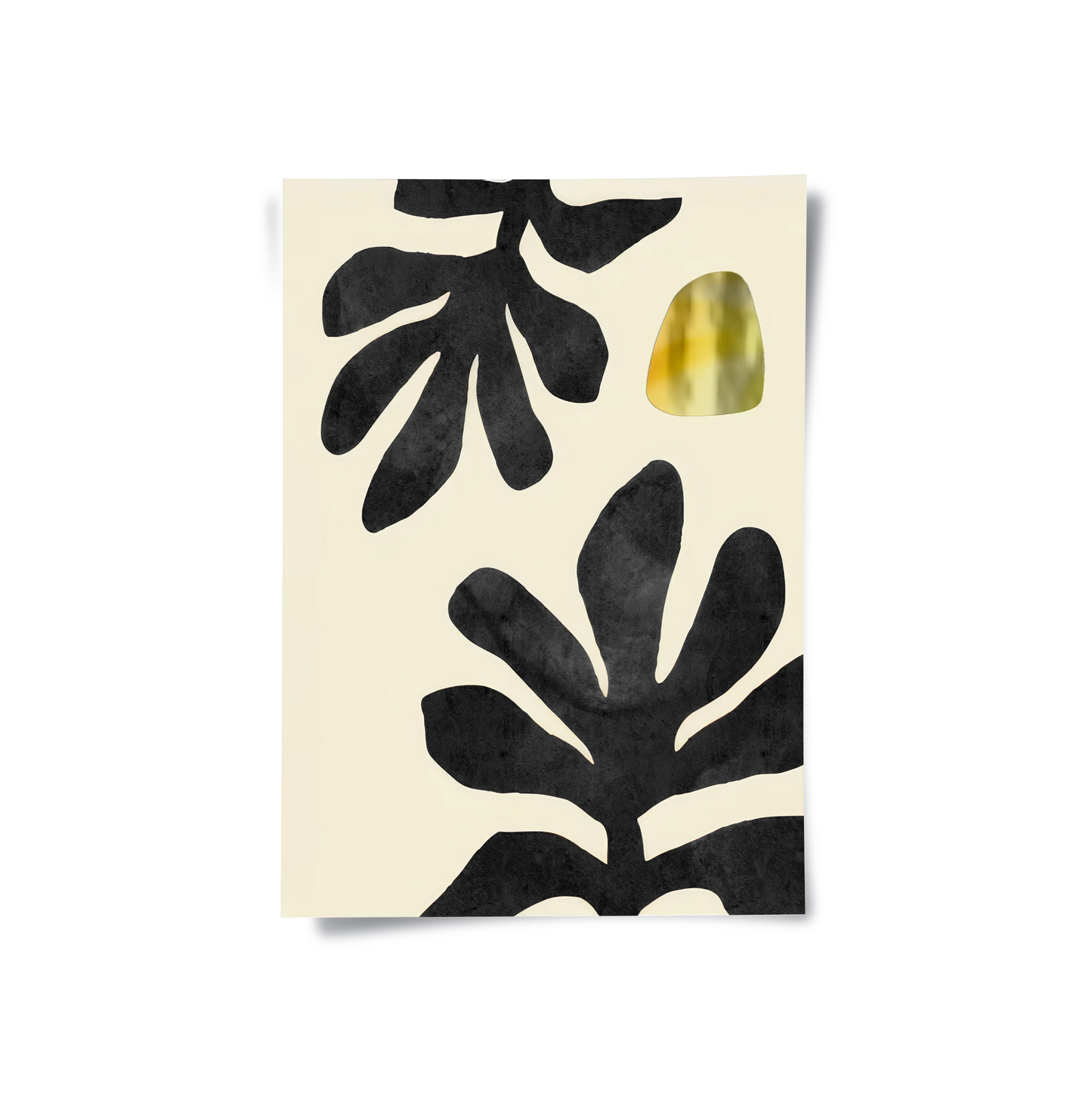 2Black and Gold Botanical Set of 2 - Poster
