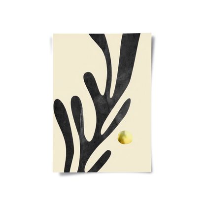 Black and Gold Botanical Set of 2 - Poster