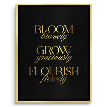 Bloom Bravely - Canvas