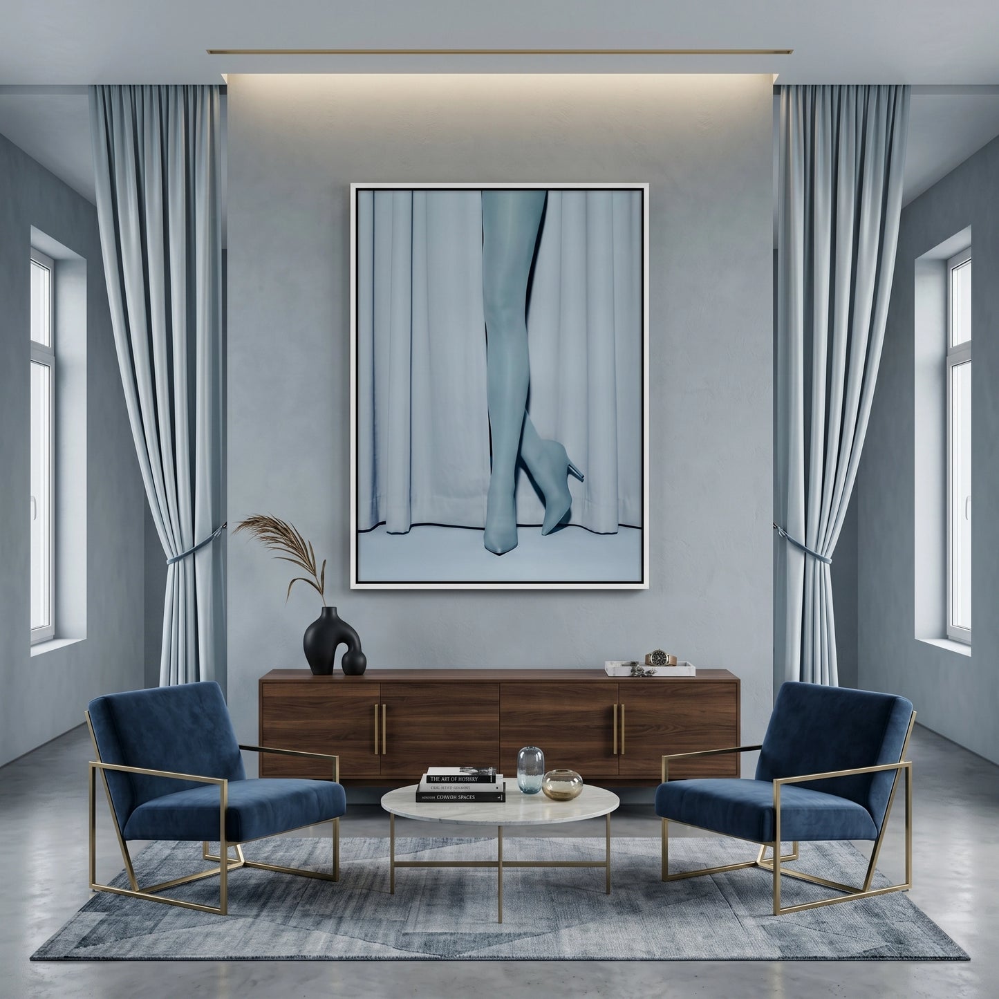2Blue Heels - Canvas