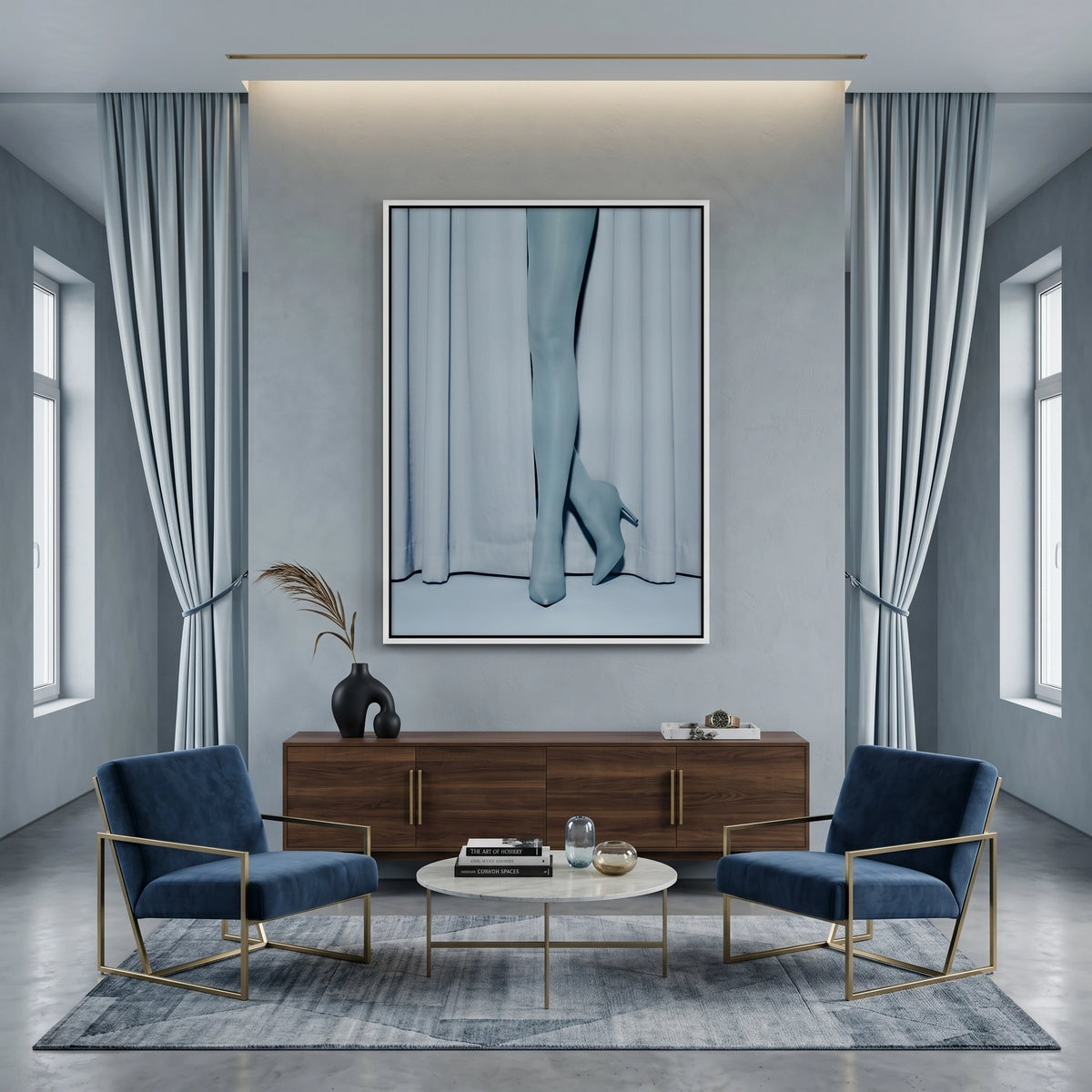 Blue Heels - Canvas