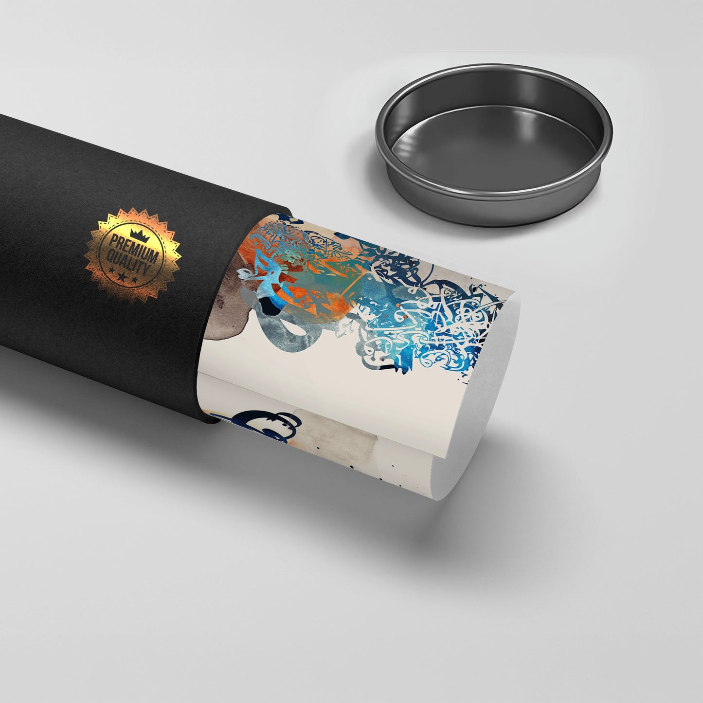 2Blue Tide Abstract Calligraphy - Poster