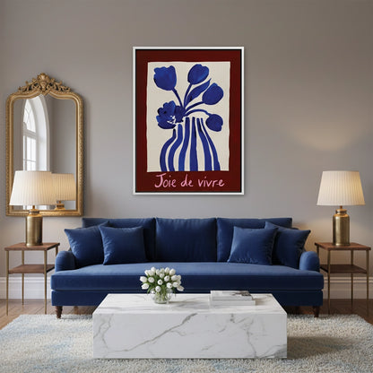 Blue Tulips Floral - Canvas