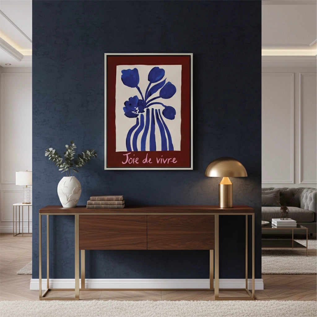 2Blue Tulips Floral - Canvas