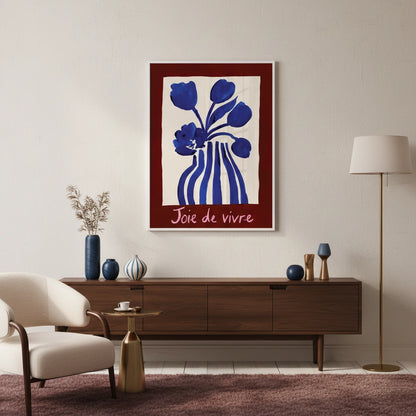 Blue Tulips Floral - Fine Art