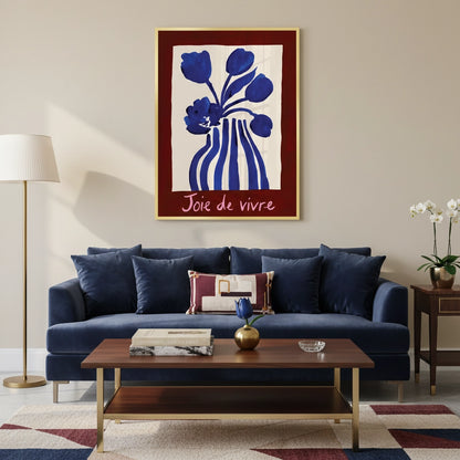 Blue Tulips Floral - Fine Art